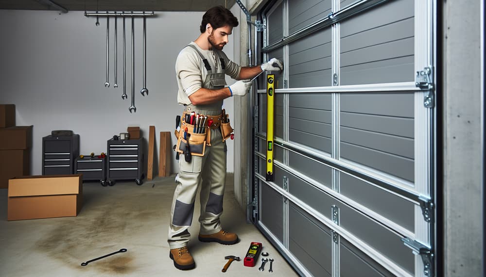 Our professional garage door track repair process